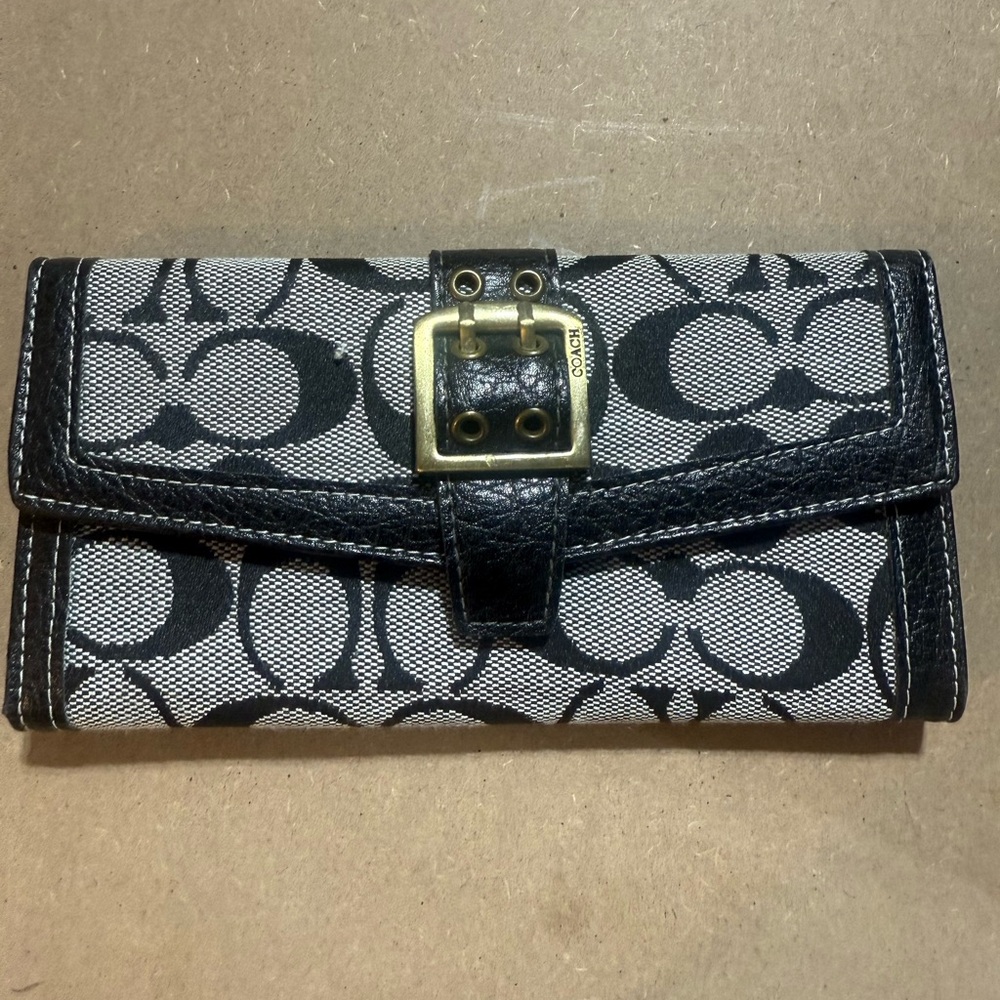 Coach Black and White Women's Wallet